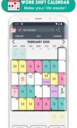 Календарь рабочих смен для Android